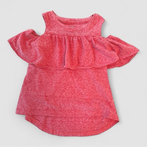 AG Kids Outfit Set – Coral Pink Ruffle Top & Denim Shorts (4T) - Picture 2 of 4